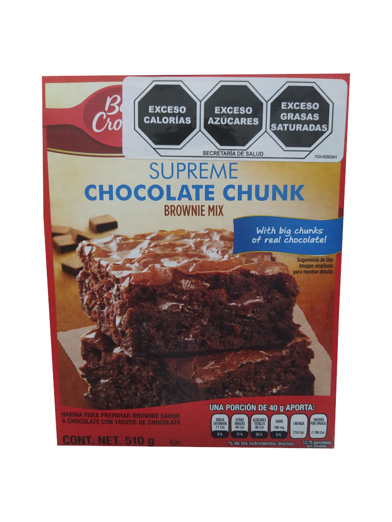 harina para brownie sabor chocolate con trozos de chocolate 432gr