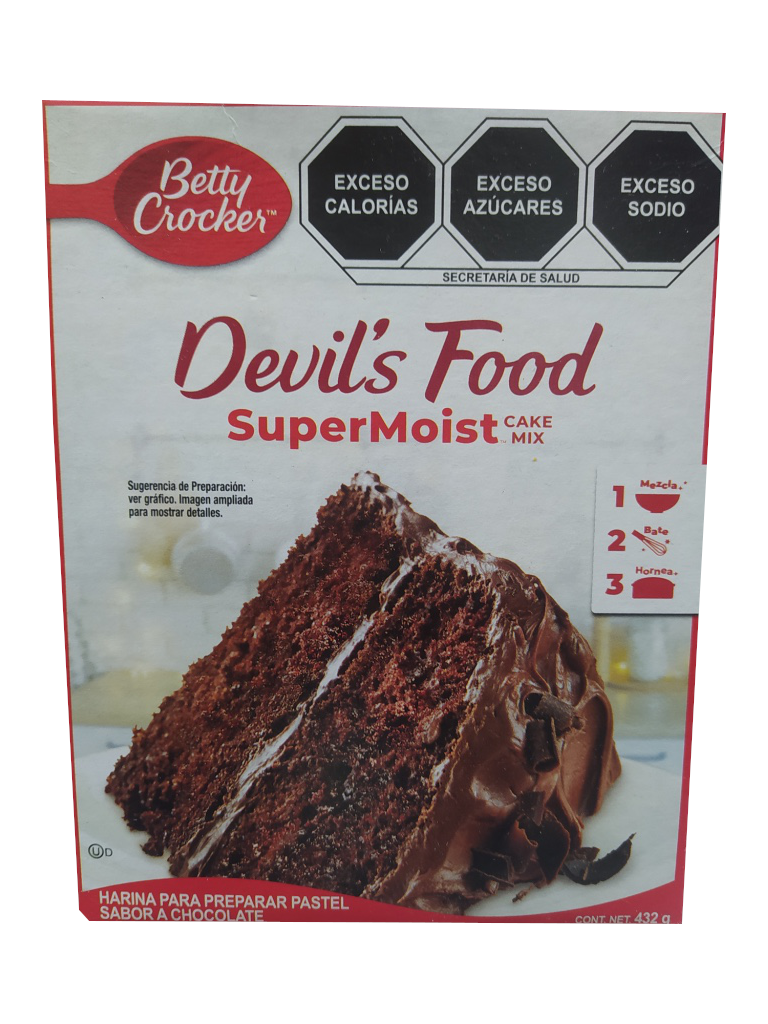 harina para preparar pastel betty crocher sabor chocolate 432gr