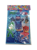 bolsa dulcera plastico figura heroes pijama paquete
