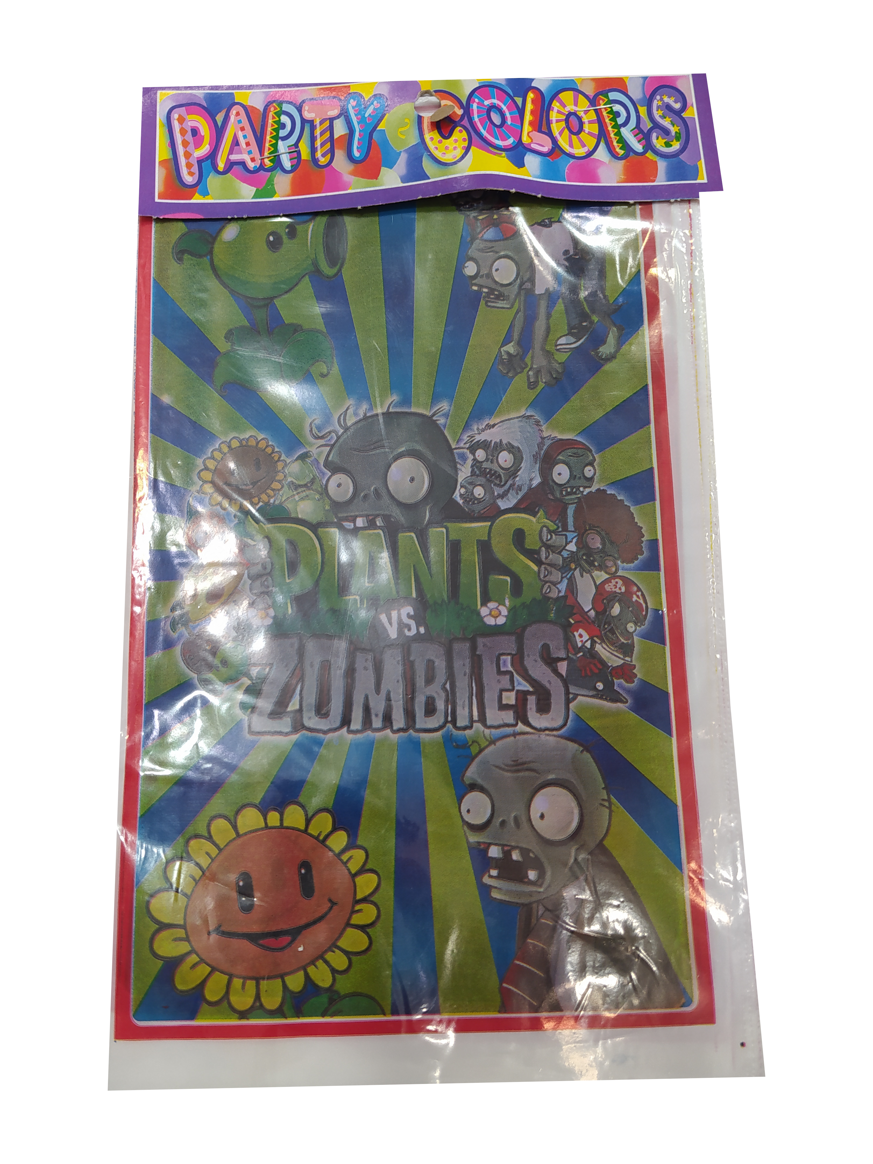 bolsa dulcera plastico figura plantas vs zombies paquete