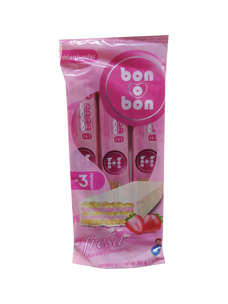 Bon or bon wafer strawberry package