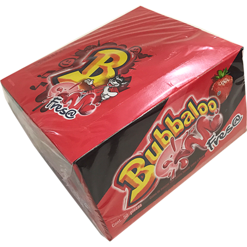 Bubbaloo gum flavor strawberry package
