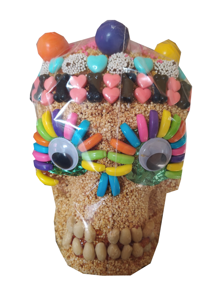 calavera super gigante de amaranto