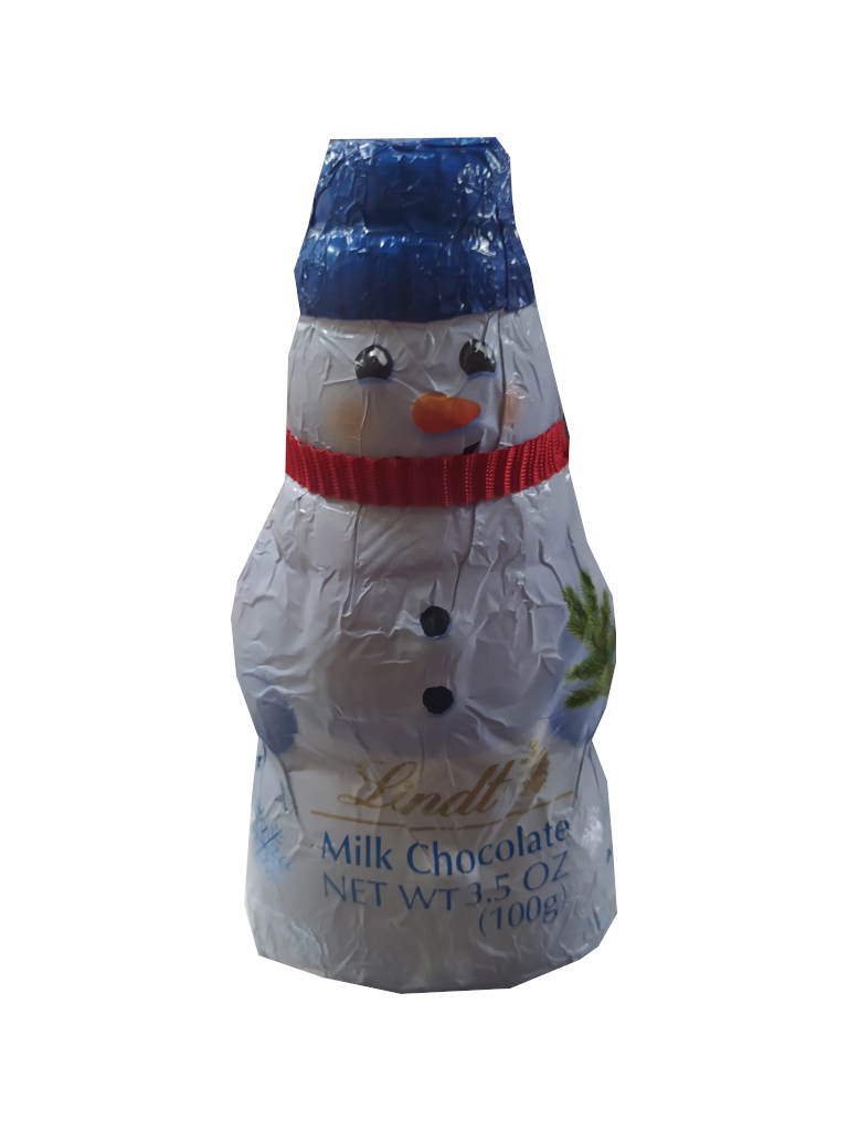 muñeco de nieve de chocolate lindt