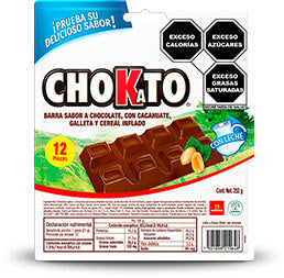 chokato chocolate paquete