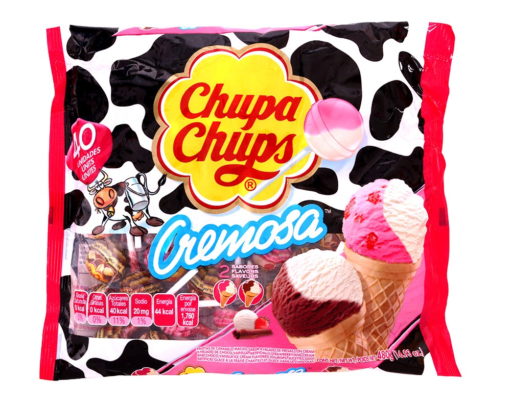 chupa chups paleta cremosa helado bolsa