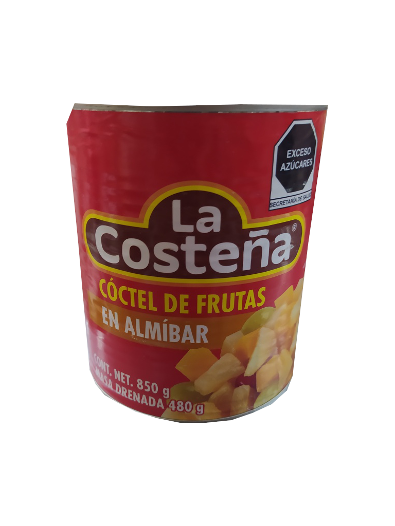 coctel de frutas en almibar la costeña lata 850gr