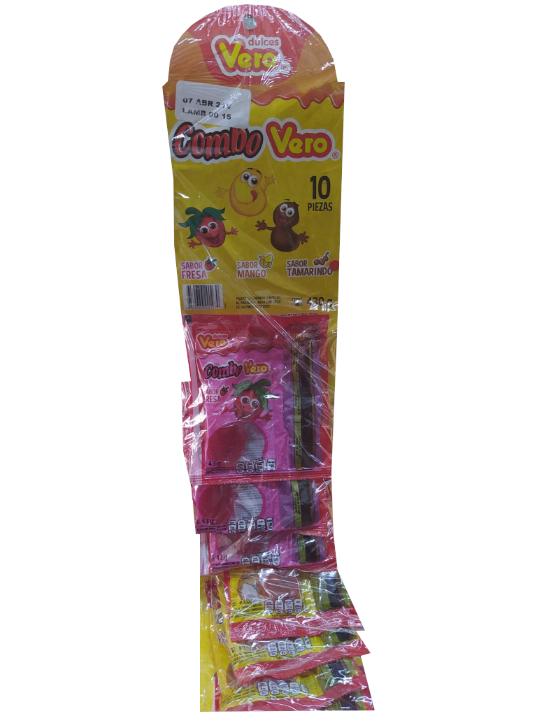 combo vero marvete sabor fresa-mango-tamarindo tira