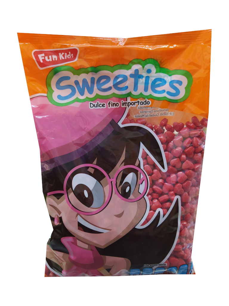 Sweet confit Sweeties red hearts bag 1kg