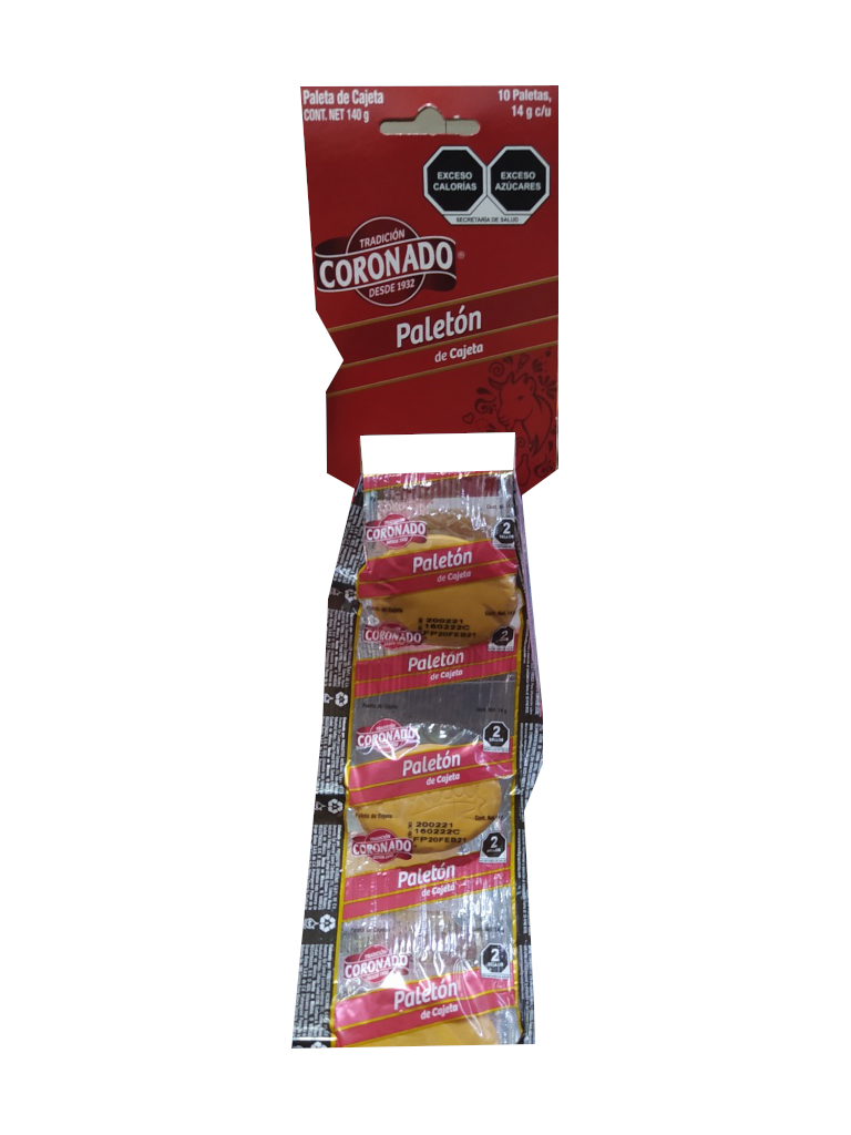 paleton coronado de cajeta tira