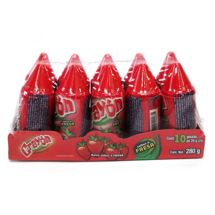 crayon dulce sabor fresa paquete
