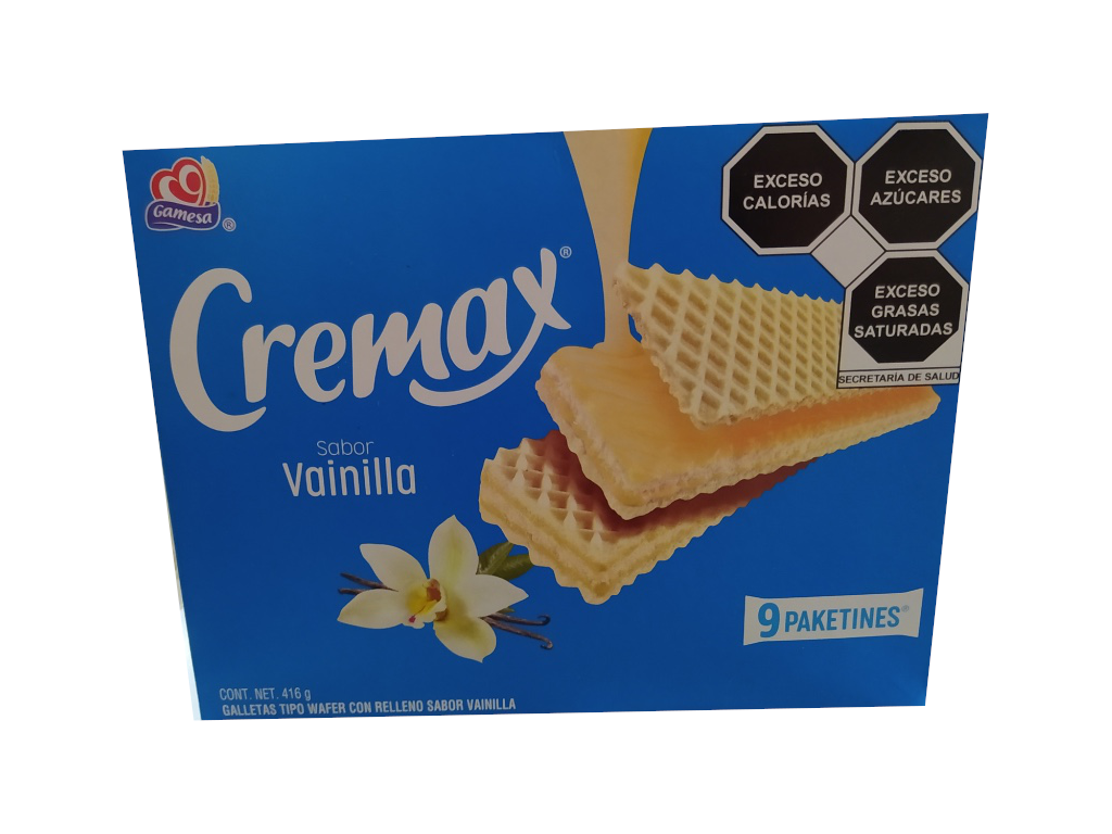 galleta cremax de nieve sabor vainilla paquete 416gr