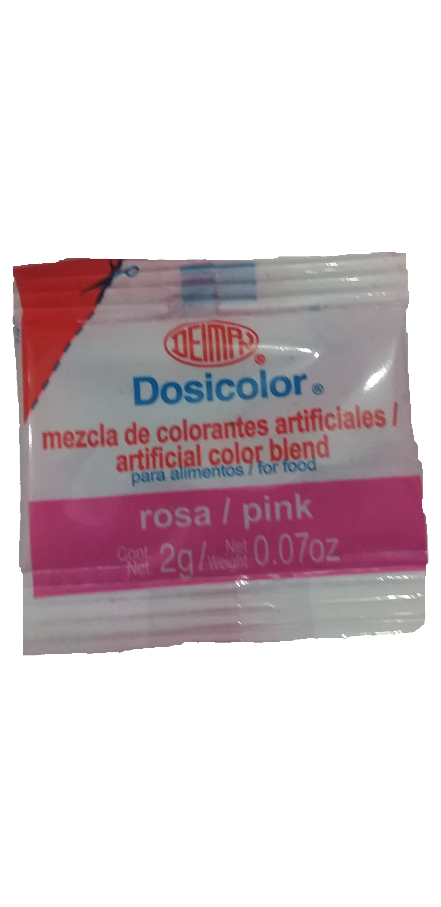 colorante vegetal en polvo sobre rosa paquete