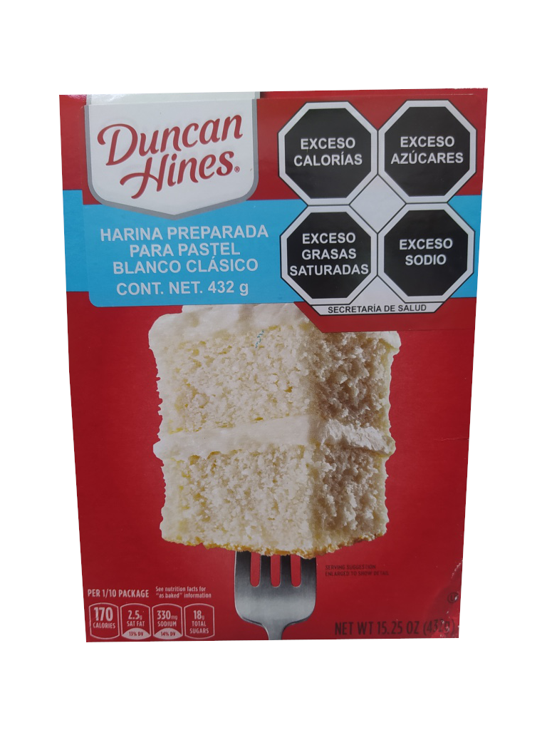Flour to prepare classic white cake Duncan Hines 432 gr
