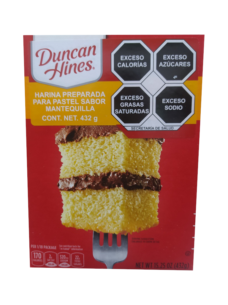 harina para preparar pastel duncan hines sabor mantequilla 432gr
