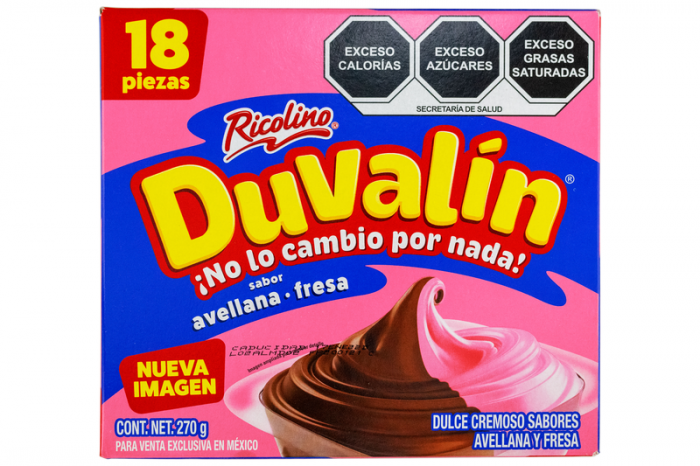 duvalin avellana-fresa paquete