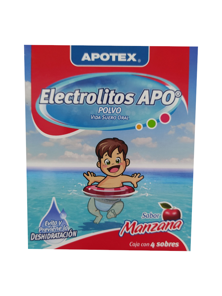 electrolitos apo sabor manzana paquete