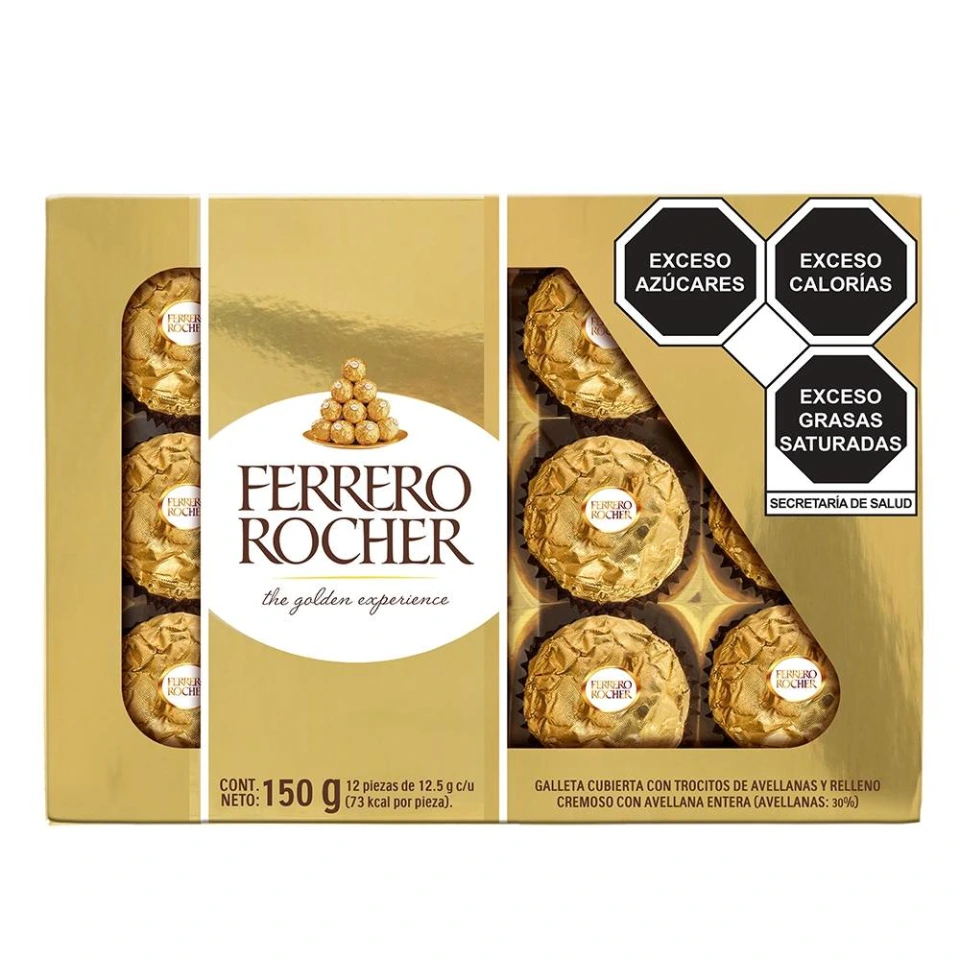 ferrero rocher chocolate t-12 paquete