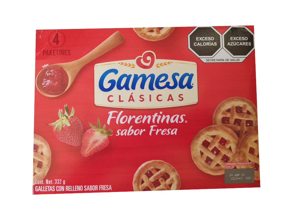 galleta florentinas fresa gamesa paquete 332gr