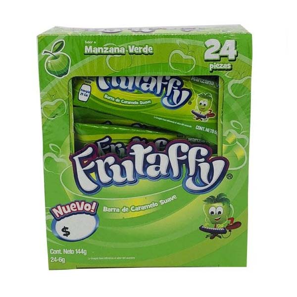 frutaffy dulce sabor manzana verde paquete