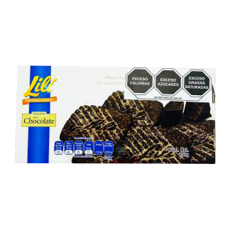 galleta de chocolate con chispas lili paquete 252gr
