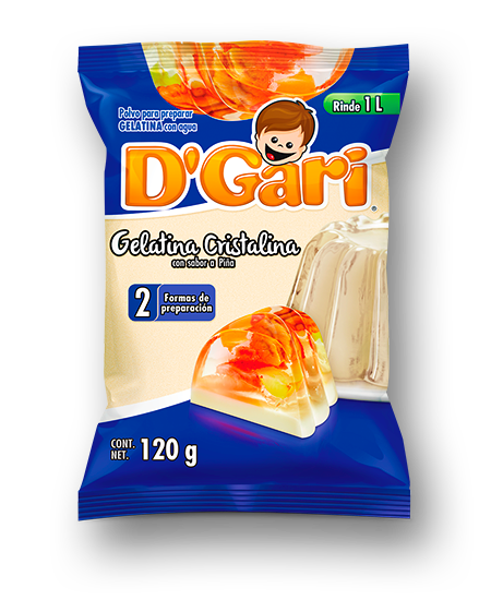 Gari powder to prepare crystalline gelatin bag 120gr