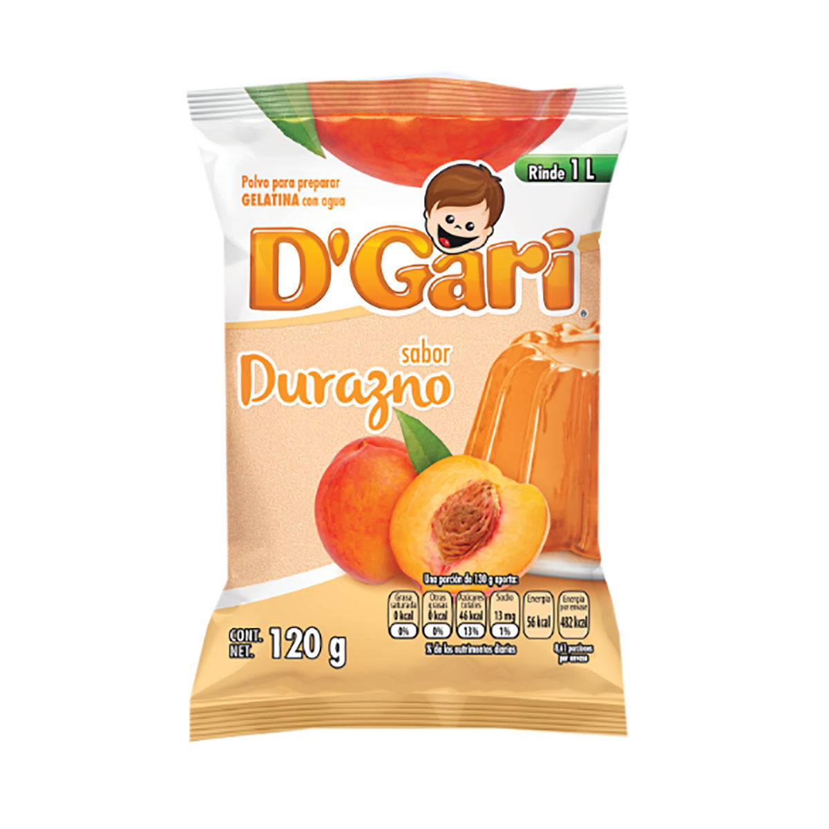Gari powder to prepare jelly peach bag 120gr