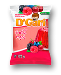 Gari powder to prepare gelatin red fruits bag 120gr