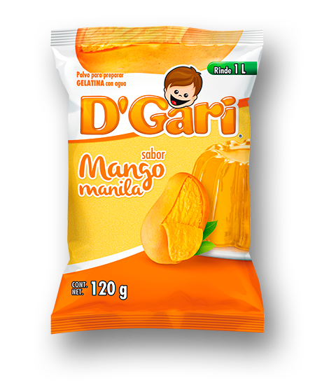 gari polvo para preparar gelatina mango bolsa 120gr