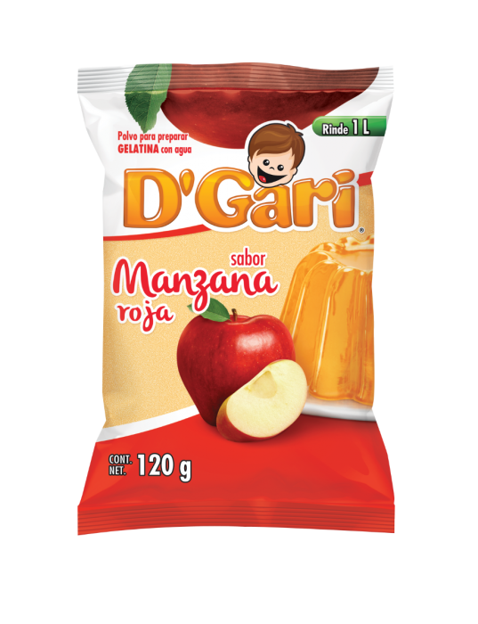 gari polvo para preparar gelatina manzana bolsa 120gr