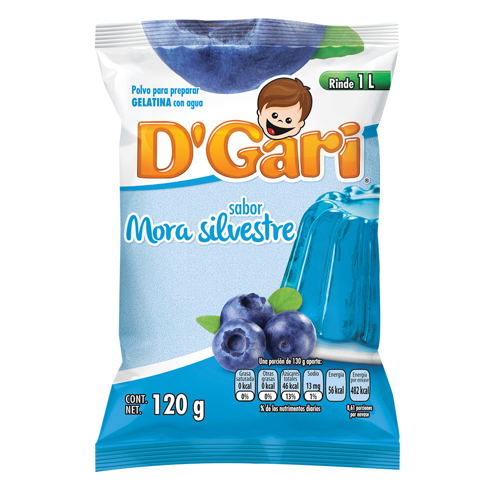 gari polvo para preparar gelatina mora azul bolsa 120gr