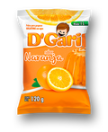 Gari powder to prepare orange gelatin bag 120gr