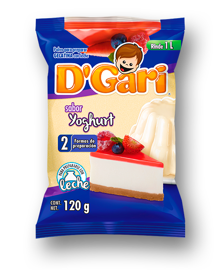 Gari powder to prepare gelatin yogurt bag 120gr