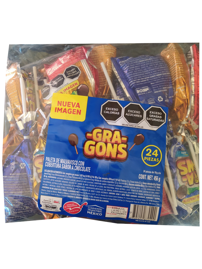 paleta malvavisco gragons paquete