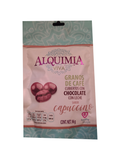 granos de cafe sabor capuchino alquimia bolsa 96gr