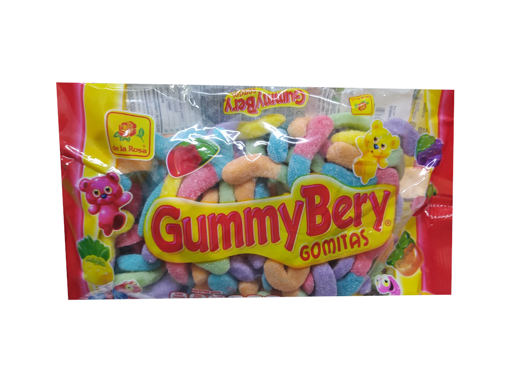 gomitas gummy bery lombriz neon bolsa 500gr