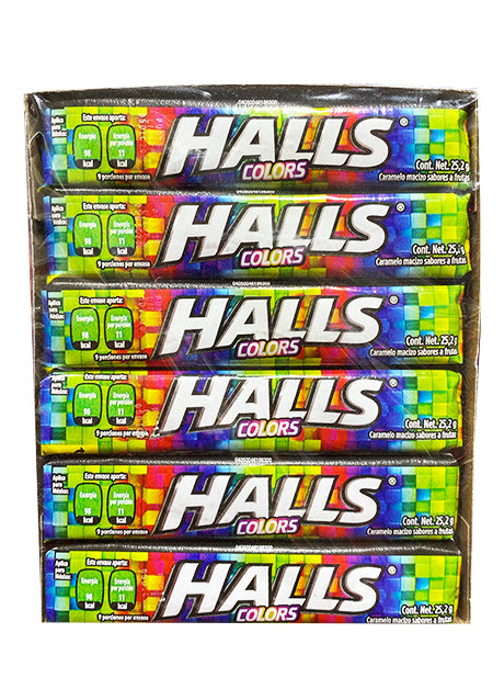 halls sabor colores paquete