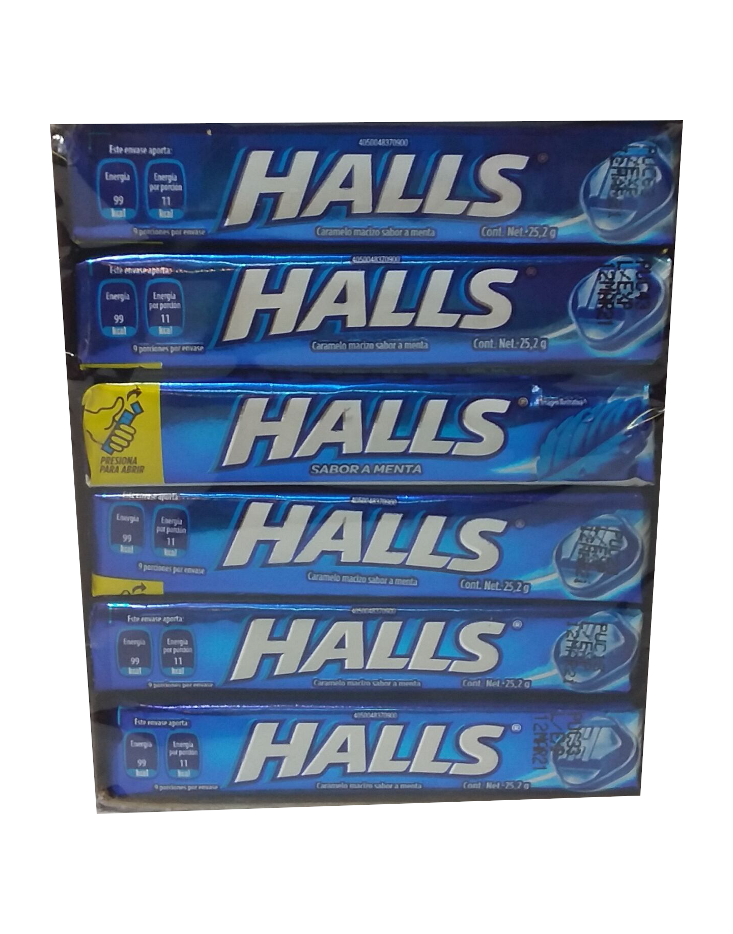 halls sabor menta paquete