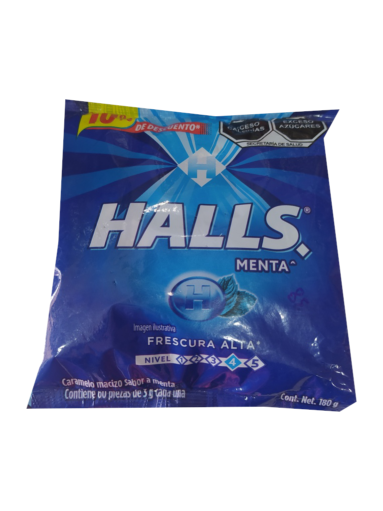 halls menta bolsa