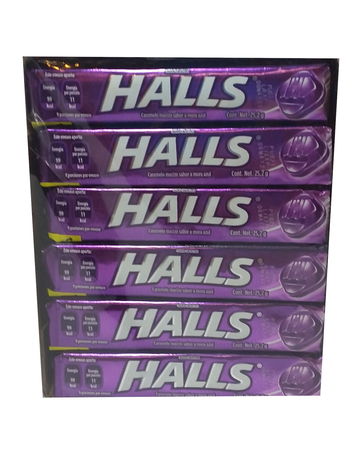halls sabor mora azul paquete