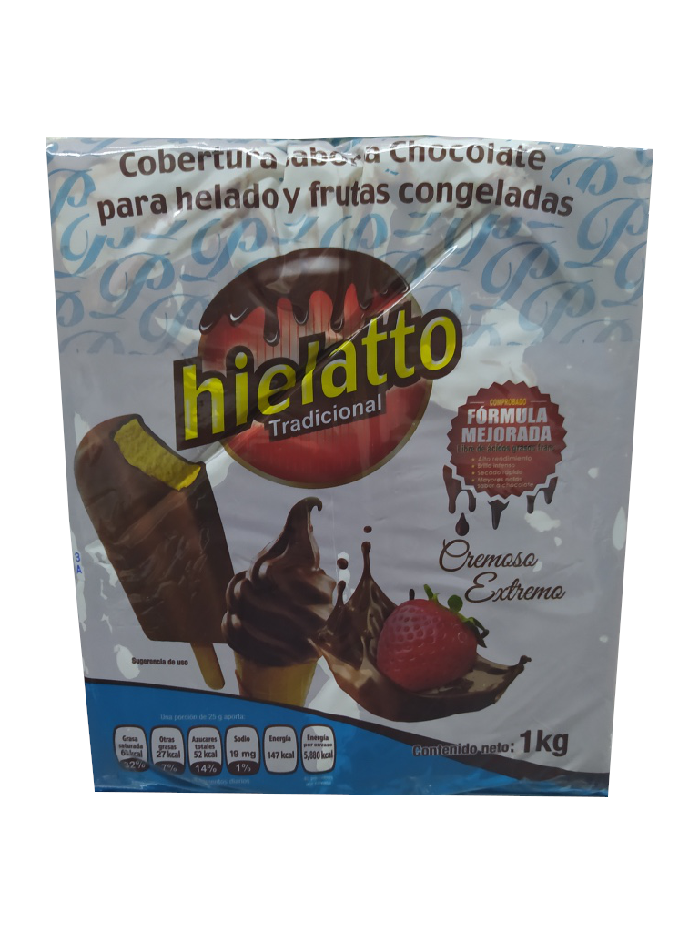 hielato cobertura chocolate paquete 1kg
