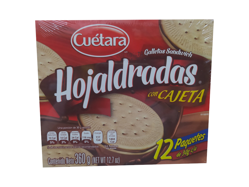 cookie puff pastry cajeta cajera package 360gr