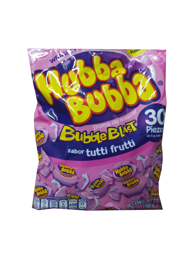 goma de mascar hubba bubba tutti frutti bolsa 150gr