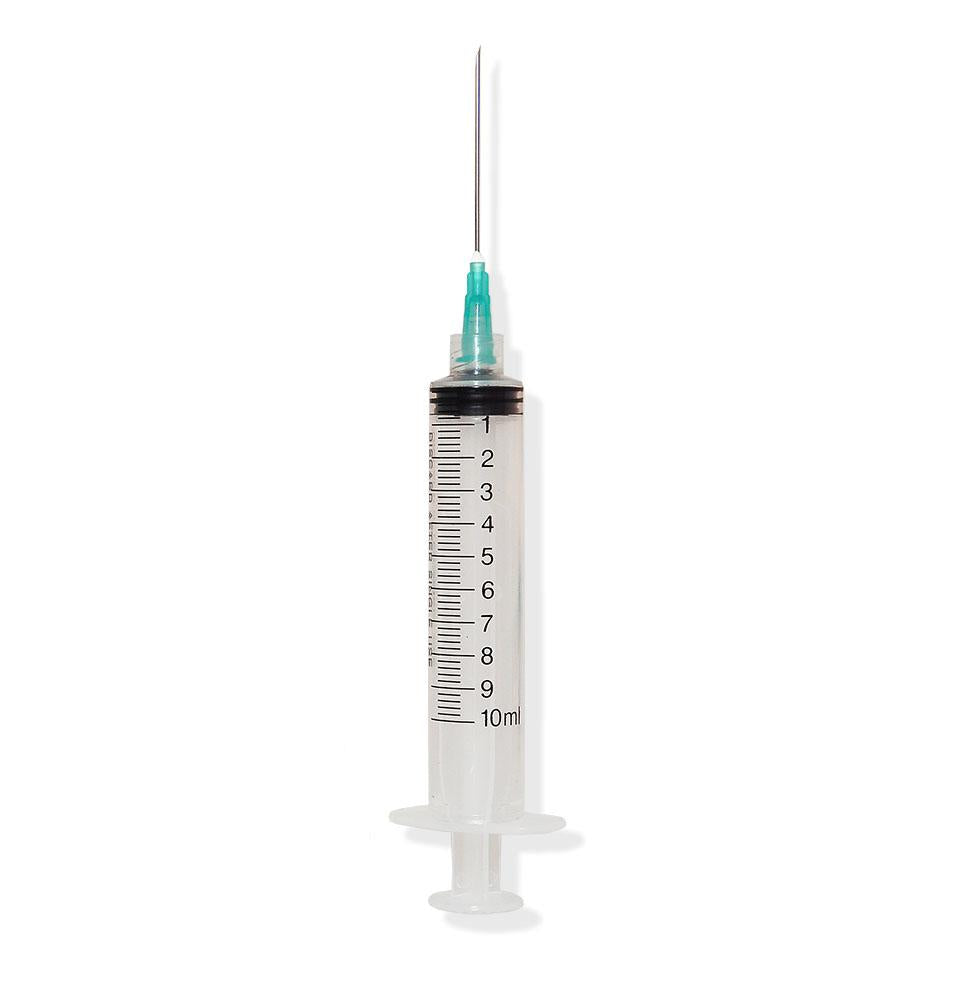 jeringa 10ml con aguja paquete