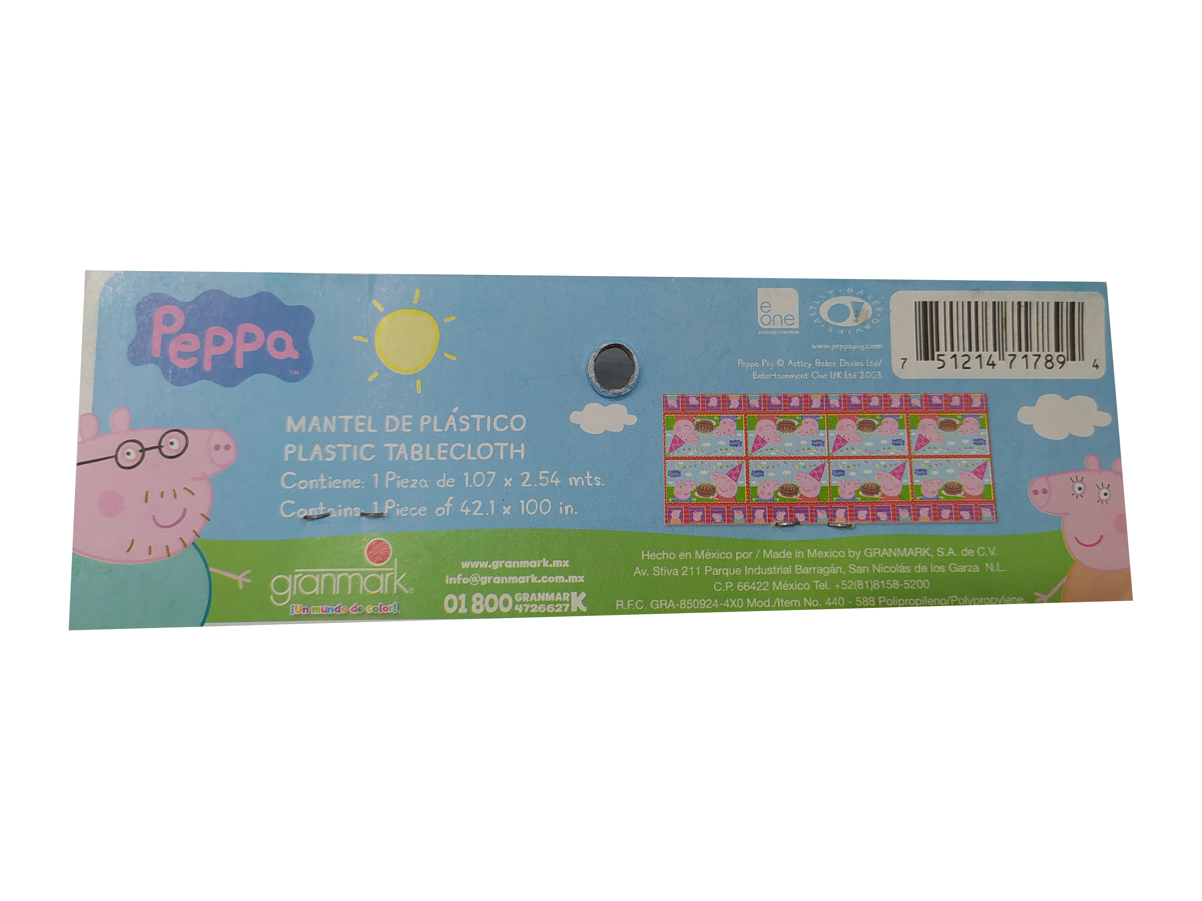 mantel plastico peppa pig