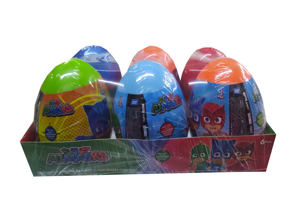 Egg surprise plastic heroes in pajamas package