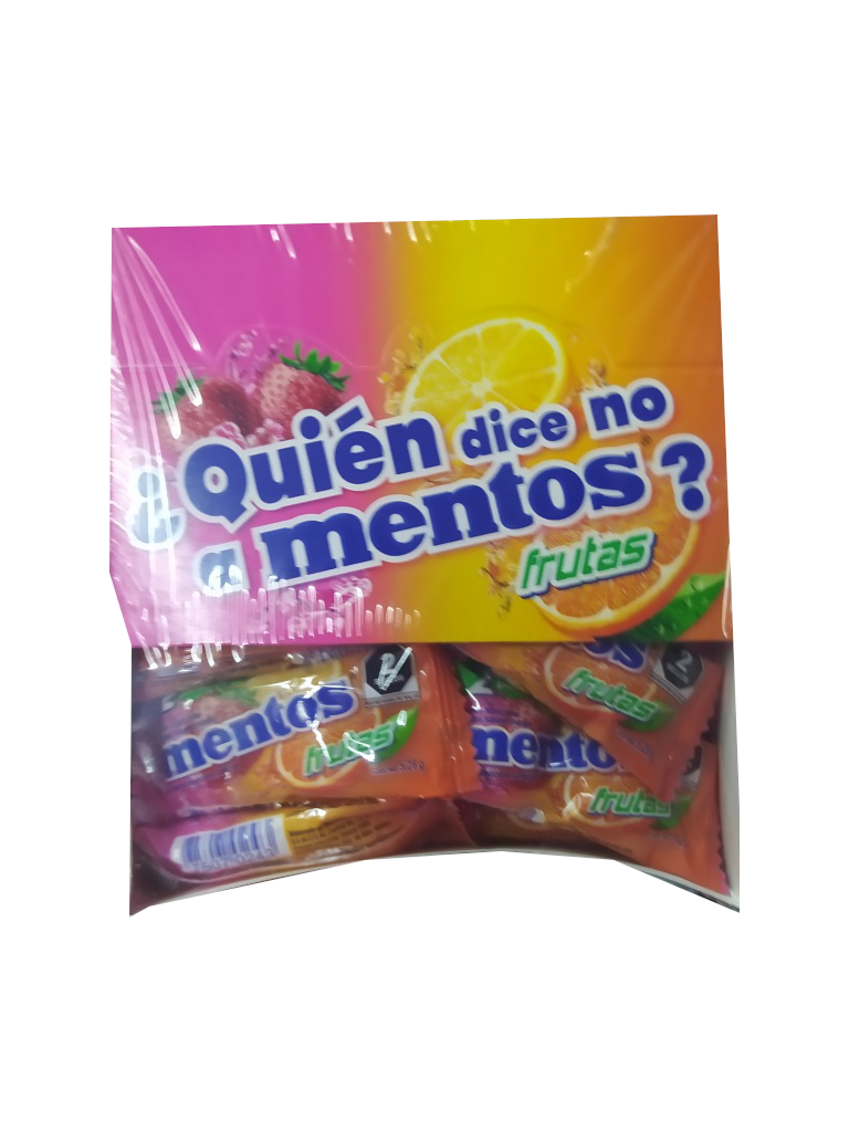 mentos frutas caramelo paquete