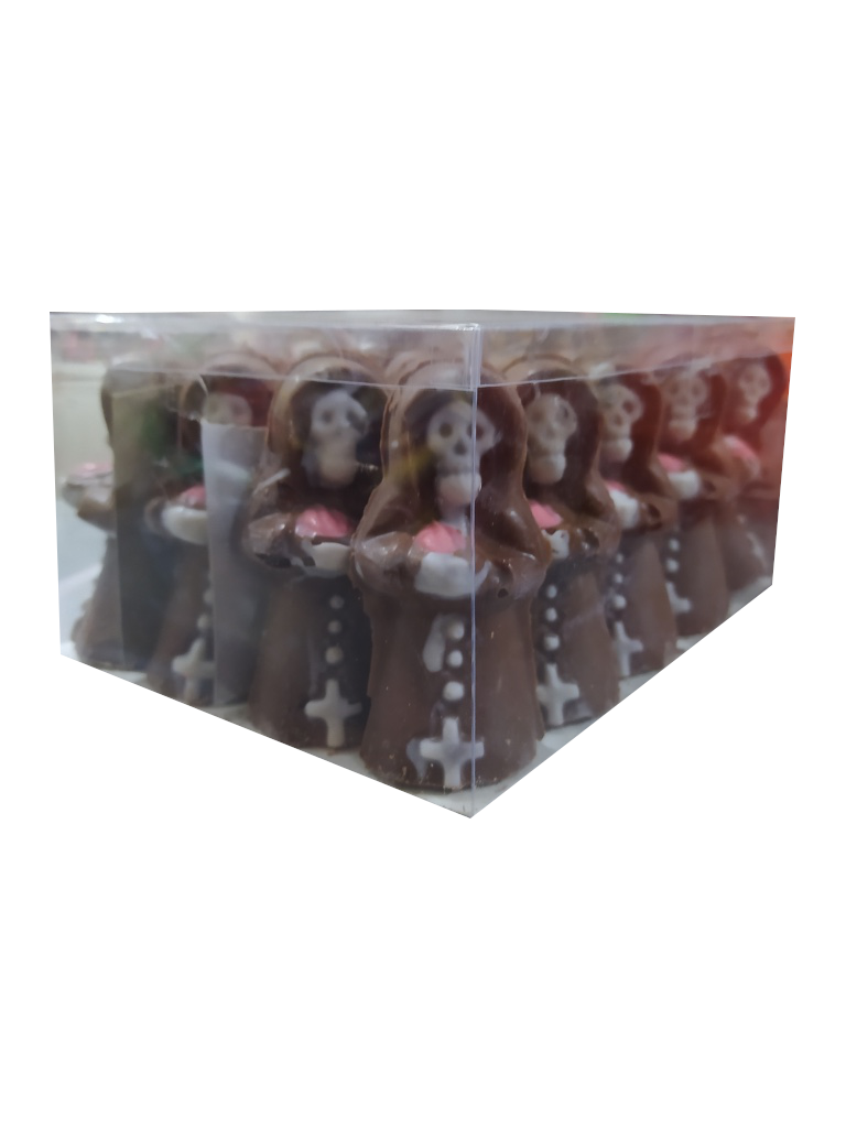 monje calavera chocolate paquete