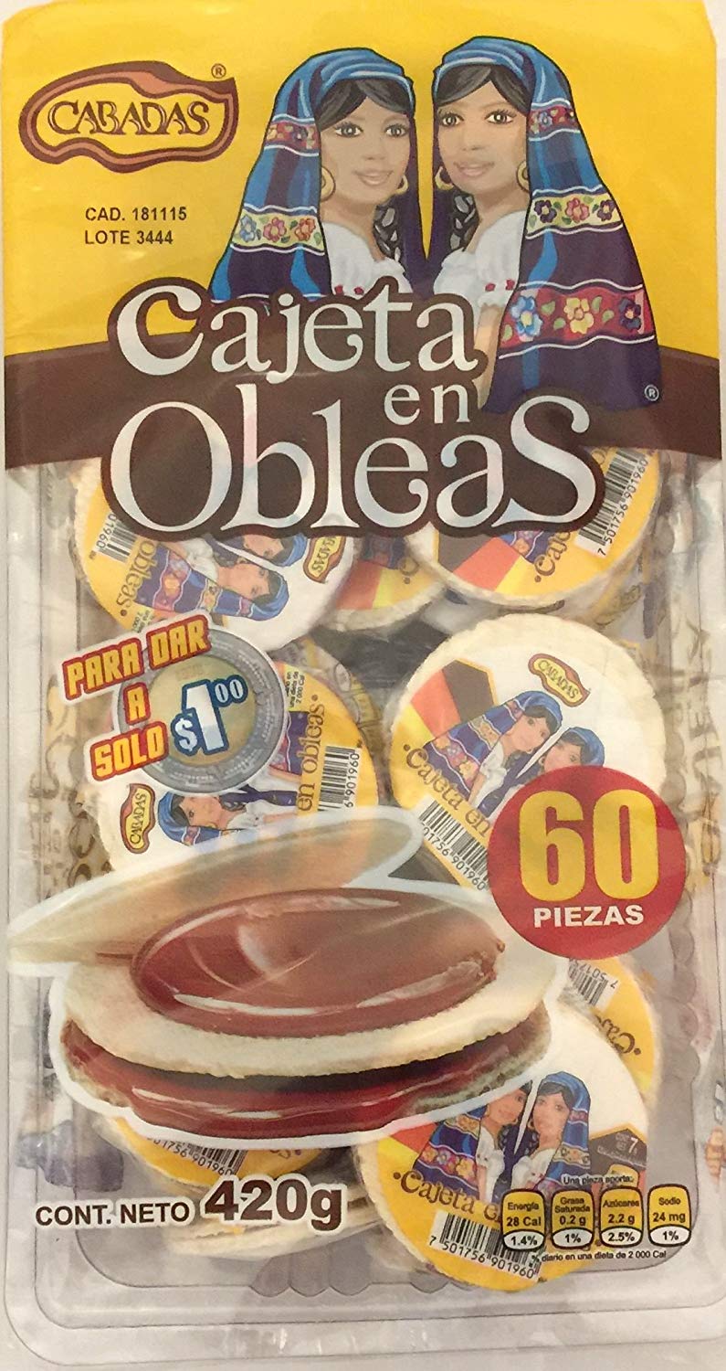 obleas de cajeta cabadas chicas estuche