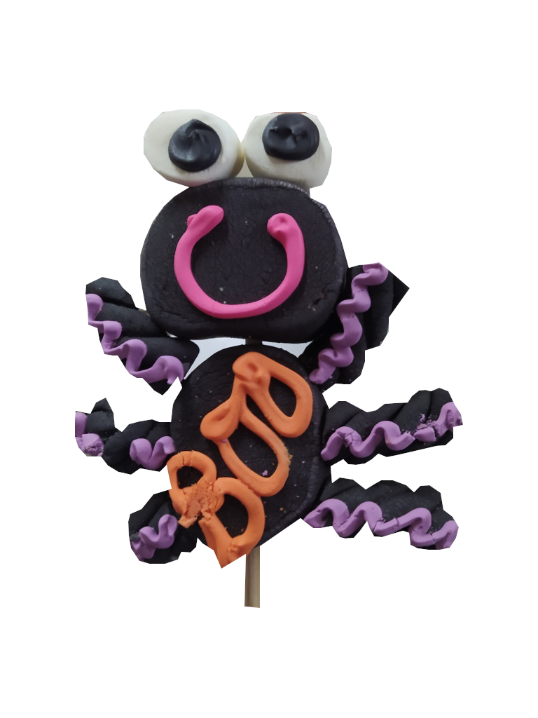 paleta malvavisco niña araña halloween